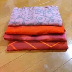 花柄 赤系 　コート　4枚セット