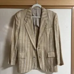 GIVENCHY リネン100%ジャケット ベージュ ストライプ S