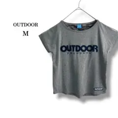 【OUTDOOR】アウトドア　レディースTシャツ　ビッグロゴ　刺繍　グレー　Mのサムネイル