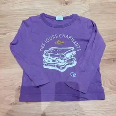 Champion パープル長袖カットソー 100