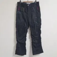 NYLAUS パンツ ウエスト82 ブラック デザインジップ 個性派 メンズ