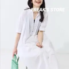 FREAK'S STORE インド組紐ボタン スキッパーワンピース
