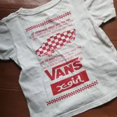 VANS Xgirl Tシャツ 120cm ホワイト/レッド