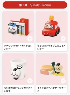 マクドナルド　ハッピーセット　ちいかわ　4種セット　コンプリート　未開封