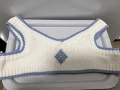 ラボット　にっとアーガイル柄　ベスト　ぶるー