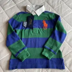 新品　ポロラルフローレン ラガーシャツ 長袖 100 ボーダー　ビッグポニー