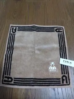 FURLA クマ刺繍 タオルハンカチ
