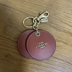COACH レザー ミラー付きキーホルダー　バッグチャームシグネチャー