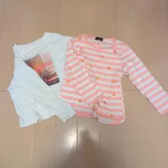 120cm 長袖カットソー 2着セット