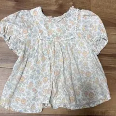 petit main 花柄トップス 80