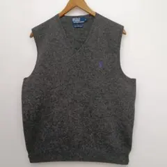 Polo by Ralph Lauren ベスト Mサイズ ダークグレー　ウール