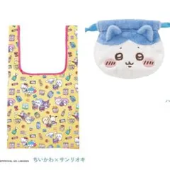 エコバッグ&巾着☆ちいかわ×サンリオキャラクターズ　エコバッグ　おかお巾着