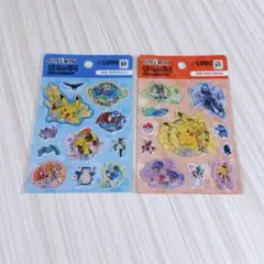 【正規品】韓国 ポケモン 2枚セット ウォーターシール ステッカー 立体シール