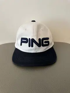 PING ゴルフキャップ ホワイト/ネイビー