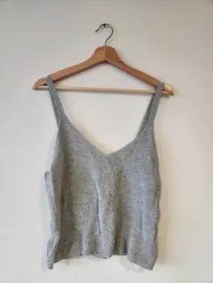 グレー Vネック スリーブレス ビスチェ サイズF　重ね着