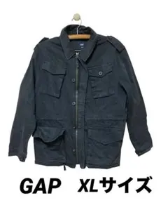 GAP ギャップ ミリタリージャケット XL 黒 ブラック オーバーサイズ