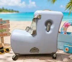 子供が乗れるキャリーケース キッズトラベル M スカイブルー 旅行 帰省のサムネイル