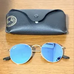 価格見直し中】Ray-Ban RB3447nラウンド サングラス ブルーミラー