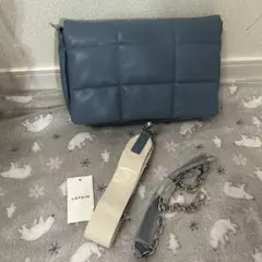 LEPSIM ブルー ショルダーバッグ