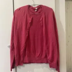ユニクロ　クルーネックカーディガンとタンクトップセット