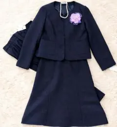 新品 CARRIERE 13AR ネイビー 3点セット スカート パンツスーツ