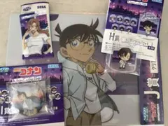 SEGAラッキーくじ 名探偵コナン コナン クリアファイル 缶バッジ アクスタ