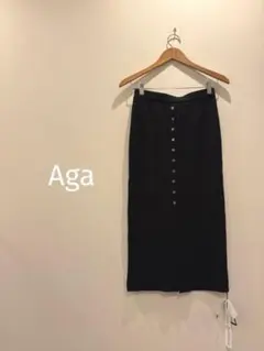 新品 Aga スコットクラブ シェルボタンリブニットスカート