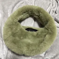 ZARA 毛皮包 綠色