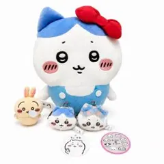 【新品】ちいかわ ハチワレ キティぬいぐるみ30cmミニがま口　バッジセット