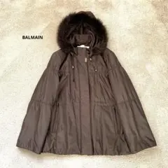【極美品】BALMAIN バルマン　シルク100 コート　フード　フォックスのサムネイル