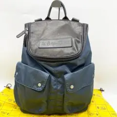 Felisi フェリージ リュック バックパック レザー　ナイロン　ブルー　黒のサムネイル