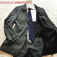 ドルチェ＆ガッバーナ セットアップ スーツ ウール グレー イタリア製 M相当