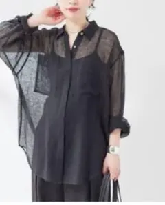 JOURNAL STANDARD L'ESSAGE シアーリネンロングシャツのサムネイル