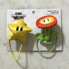 【即日発送】USJ スーパーマリオ ヘアピンセット（ファイアーフラワー、スター）