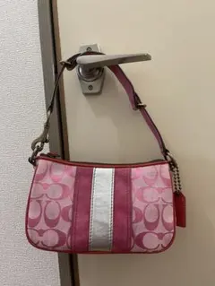 [美品] y2k RARE COACH ピンク バッグ 2182