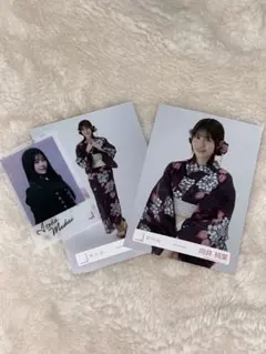 【櫻坂46】向井純葉 生写真 浴衣衣装 2種＋クリアステッカー 3枚セット