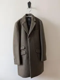 ナノユニバース nano BASE チェスターコート ブラウン S 中綿入り