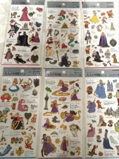 大人の図鑑シール　ディズニープリンセス　シールセット 6枚