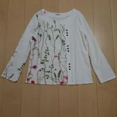 ミッソーニ ロゴ入り ビジューフラワープリント 七分袖カットソー T 