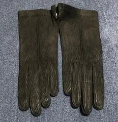 イタリア製⭐️レザー手袋　6 1/2 本革　ブラック