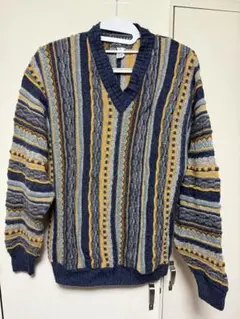 BALAFRE ストライプ Vネック ニットセーター