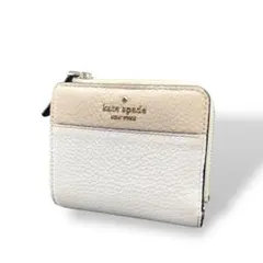 【希少】kate spade　ケイトスペード　2つ折り財布　レザー　バイカラー