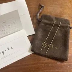 新品　agete アガット K10 ピアスチャーム　チャーム　ベネチアンチェーン