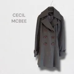 セシルマクビー トレンチコート ロング ダブルボタン アウター 通勤