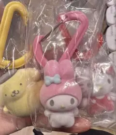 カラフルカラビナマスコットチャーム　マイメロ　ポムポムプリン　キティ