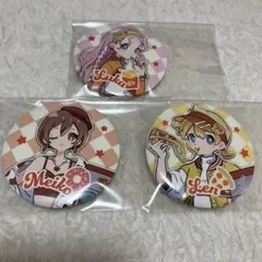 初音ミク 缶バッジ 100円ショップコラボ ピアプロ ダイナー柄　3点セット