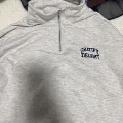 GRATIFY DELIGHT ハーフジップ トレーナー グレー
