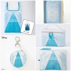 アナ雪エルサ　バニティブック型フラットポーチジュエリーボックスチャームエコバッグ