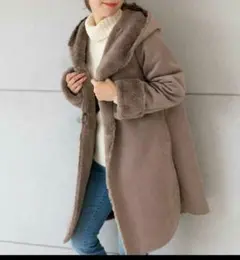 プレフェリール フェイクムートン 裏ボアフードコート