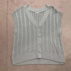 GU ジーユー　レディース　ニットベスト　M ブルー